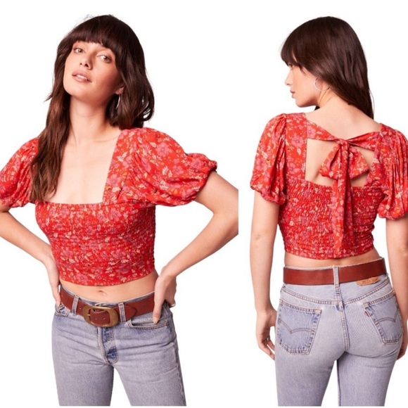 NWT Band of the Free Joelle Floral Smocked Top - Picture 4 of 5